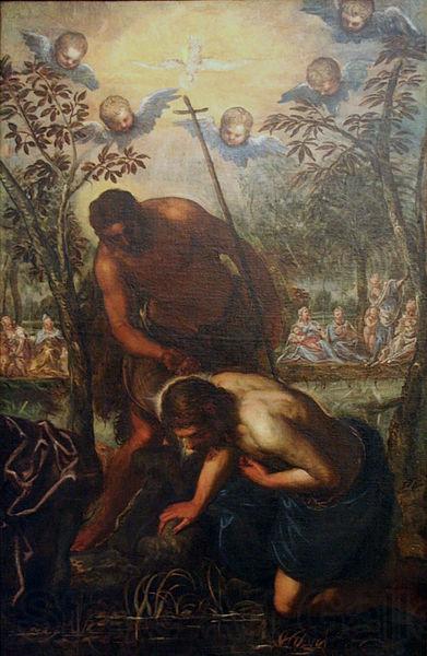 Domenico Tintoretto The Baptism of Christ France oil painting art